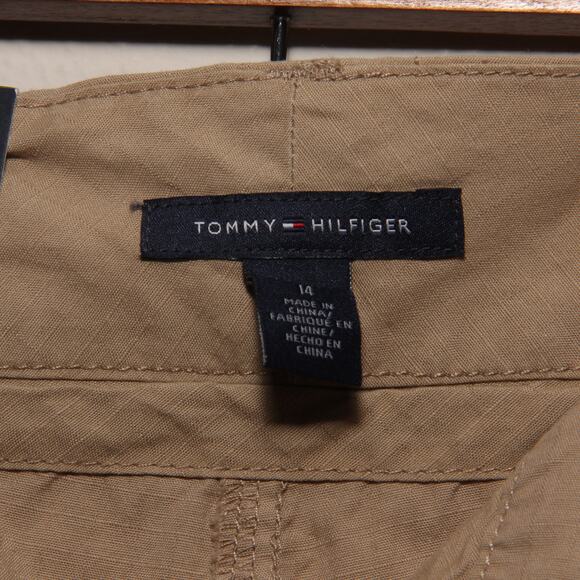 NEW Tommy Hilfiger Tan Cargo Pants Size 14 Cotton Blend - Picture 5 of 10